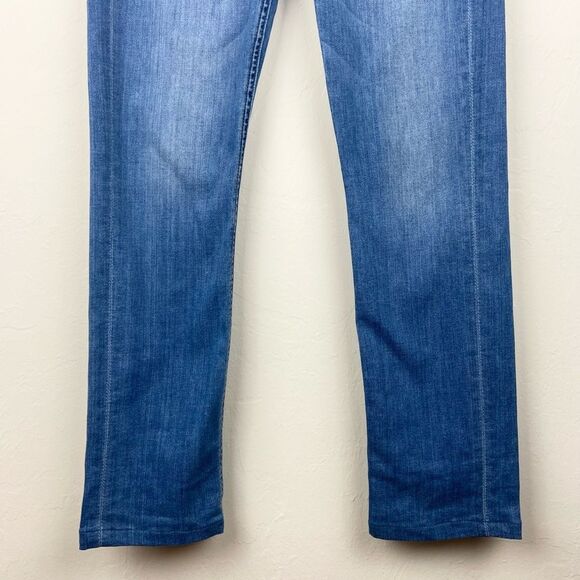 JEN7 by 7 For All Mankind Slim Straight High-Waisted Jeans - Medium Wash - Picture 5 of 8